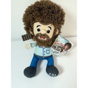 Bob Ross Licensed Character Fiesta Plush 8" Doll Happy Little Painting Stuffed